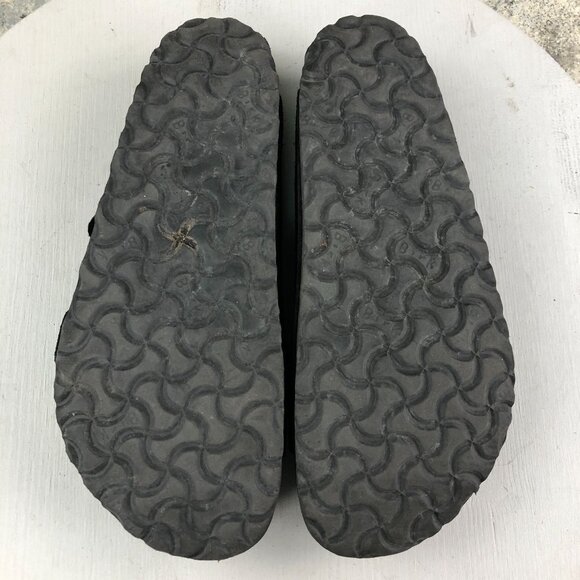 Birkenstock Unisex EU 40 M7 L9 Arizona Black Suede Open Toe SlipOn Slide Sandals - Picture 10 of 14